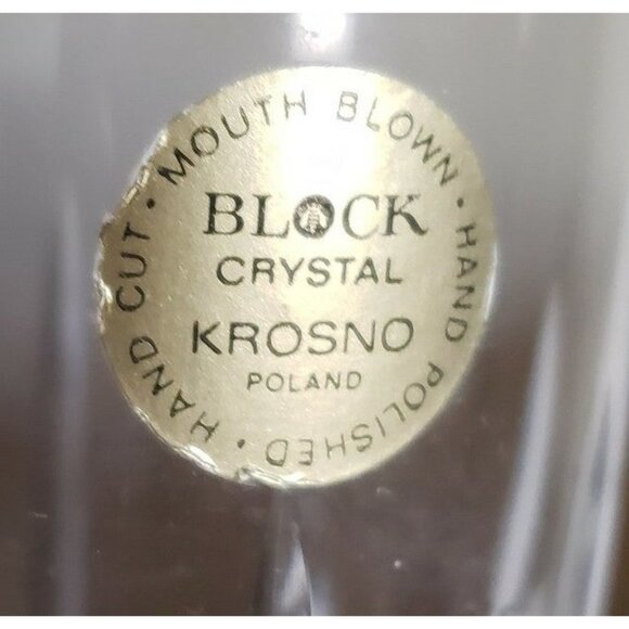 KROSNO Hand blown set of 2 hand polished hand cut champagne clear glass - Picture 3 of 12